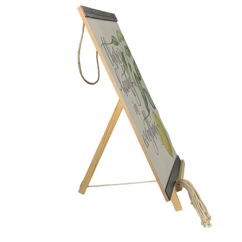 Zest Garden Wall Hanging Lemon Modern FarmHouse Shabby Phrase Large 25 x 12 in
